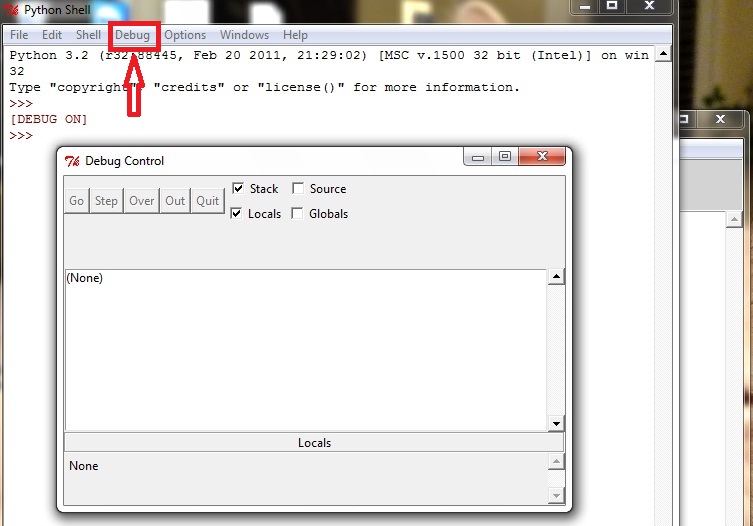 Debugging under IDLE